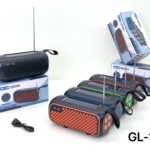 GL-118 Black/Red/Blue Solar bluetooth music speaker AIBUCUO