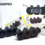 666PRO Black/Red/Blue  Solar bluetooth music speaker AIBUCUO