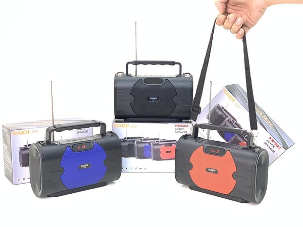 L53 Black/Red/Blue Solar bluetooth speaker radio  AIBUCUO