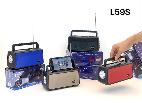 L59S Black/Red/Blue/Gold  Solar bluetooth music speaker AIBUCUO