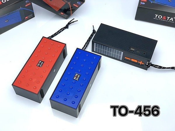 TO-456 Black/Red/Blue  Solar bluetooth music speaker AIBUCUO